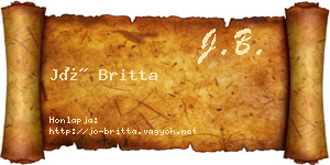 Jó Britta névjegykártya